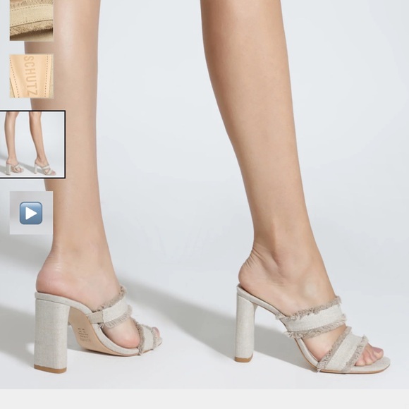 👡 Schutz Women's “Amely” Fabric Slip On Sandal - Picture 3 of 8